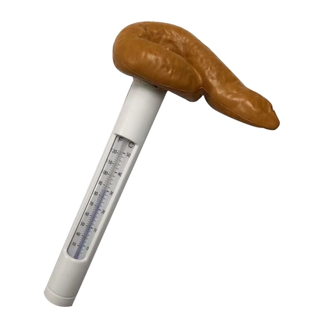 Zootealy Funny Pool Temperature Meter Home Outdoor Temperature Meter Poop Pranks Temperature Meter