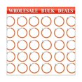 thumbnail image 1 of 200 Rhodium Plated Non-Piercing Orange Spring Hoops (8mm) - Bulk24, 1 of 1