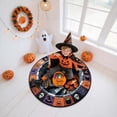 thumbnail image 2 of 3D Haunted Staircase Round Rug, Round Halloween Optical Illusion Area Rug, 3D Halloween Rug for Living Room Bedroom Entryway Party Home Halloween Decor, Style C, Medium Size, 2 of 9