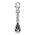 thumbnail image 3 of FB Jewels Sterling Silver 3-D Enameled Zebra Hand Bag w/Lobster Clasp Charm, 3 of 3