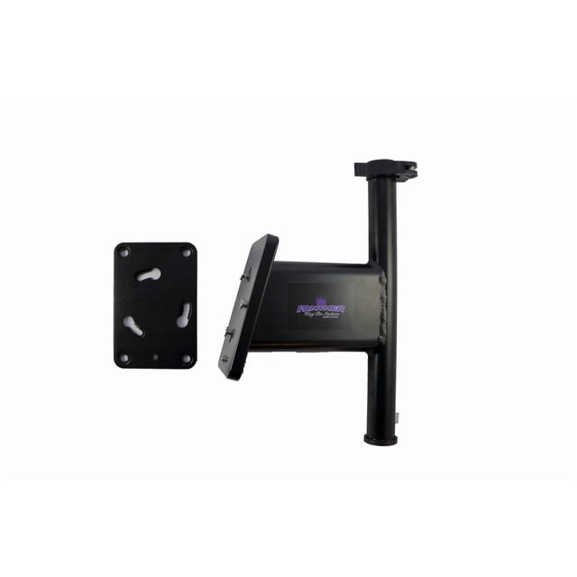 Panther Boat Anchor System Mounting Bracket KPSQ50B Transom Mount; Mounts Panther King Pin Shallow Water Anchor; 2-1/2 Inch Setback; Powder Coated; Black; With Mounting Hardware
