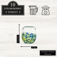 thumbnail image 6 of 10 Strawberry Street Mazatlan Stemless Wine Handblown Mexican Glass, Set of 4, 6 of 7