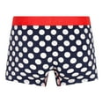 thumbnail image 4 of Happy Socks Men's Boxer Shorts, 3-Pack - Trunks, Cotton Stretch, Plain/Patterned Navy Big Dot S (Small), 4 of 7