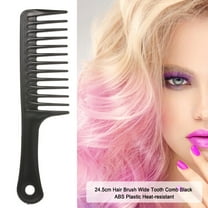 24.5cm Hair Brush Wide Tooth Comb Black ABS Heat-resistant Large Wide Tooth Comb For Hair Styling Tool