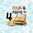 thumbnail image 4 of Inktastic Four and Digging It Bulldozer 4th Birthday Boys or Girls Toddler T-Shirt, 4 of 5
