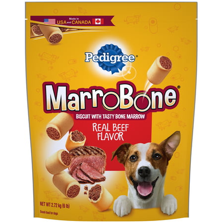 Pedigree Marrobone Real Beef Flavor Snacks for Dogs, 6
