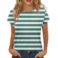 thumbnail image 2 of Tittly T Shirts for Women Spring Tops for Women Womens Summer Tops Short Sleeve Shirts Crew Neck Cute Trendy Tunic Blouses Graphic Tees Tshirts Shirts Mint Green M, 2 of 4