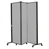 Screenflex Portable Room Divider,5Ft 9In W,Granite HKDL603-VG