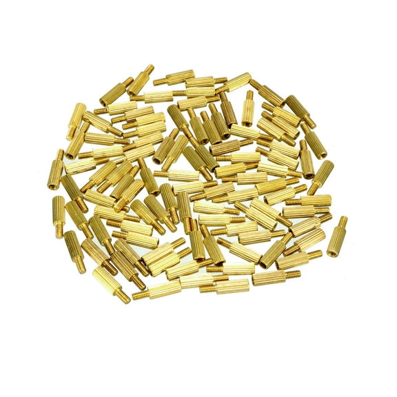 100pcs M2 8 4mm Female Male Thread Brass Standoff Spacer Screw PCB Pillar