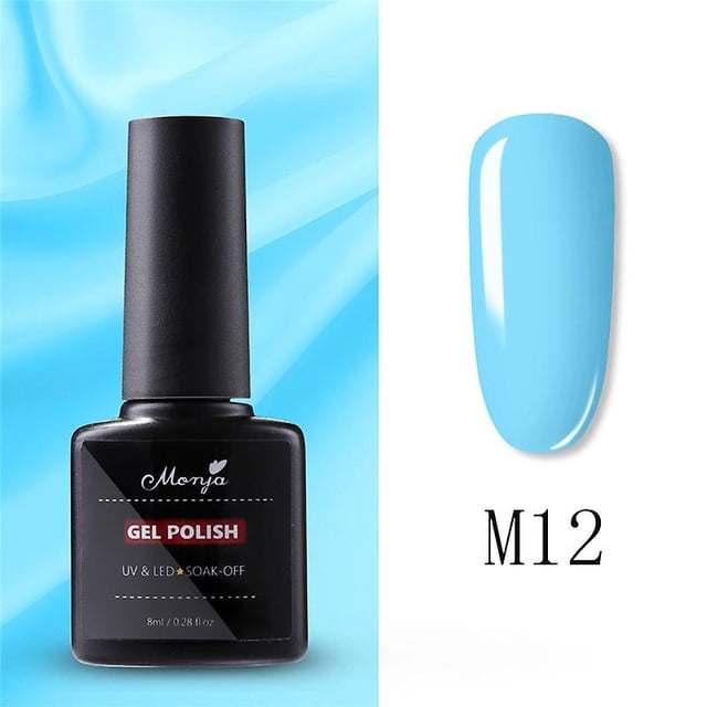 Gel de uñas HUOGUO DIY, 8 ml, UV, LED, color puro, con botella de plástico