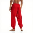 thumbnail image 4 of Mens Big and Tall Fleece Sweatpants Elastic Bottom with Pockets, Relaxed Fit for Lounge & Casual​ Red XL, 4 of 8