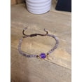 thumbnail image 2 of Elegant Amethyst Beaded Bracelet - Adjustable 19 CM with Stunning Lava Options, 2 of 4