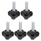 thumbnail image 1 of 5Pcs M8 28mm Tightening Screw ABS Plastic Triangular Shape Head Hand Knob Screw Fastener, 1 of 5