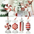 thumbnail image 3 of Christmas Decoration 32CM Red and White DIY Candy Hanging Pendant Xmas Tree Party Decor, 3 of 8