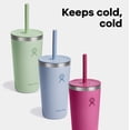 thumbnail image 4 of Vaso Hydro Flask All Around de 600 ml con tapa con pajita, color aloe, 4 of 6