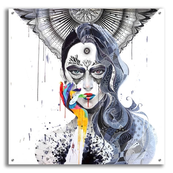 Epic Art 'Janus' by MinJae, Acrylic Glass Wall Art, 36"x36"