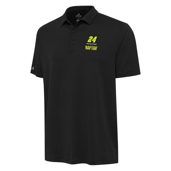 Men's Antigua Black William Byron Reprocess Polo