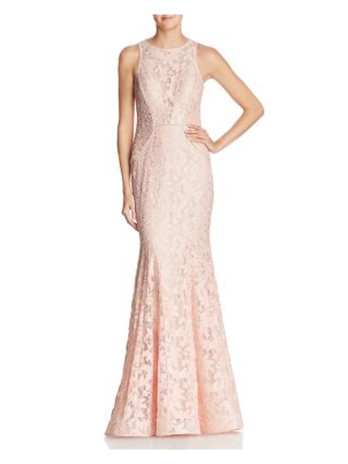 chinese dress ladies La Femme Strappy-Back Tight Long Lace Prom Dress Lavender / 2 main image 1