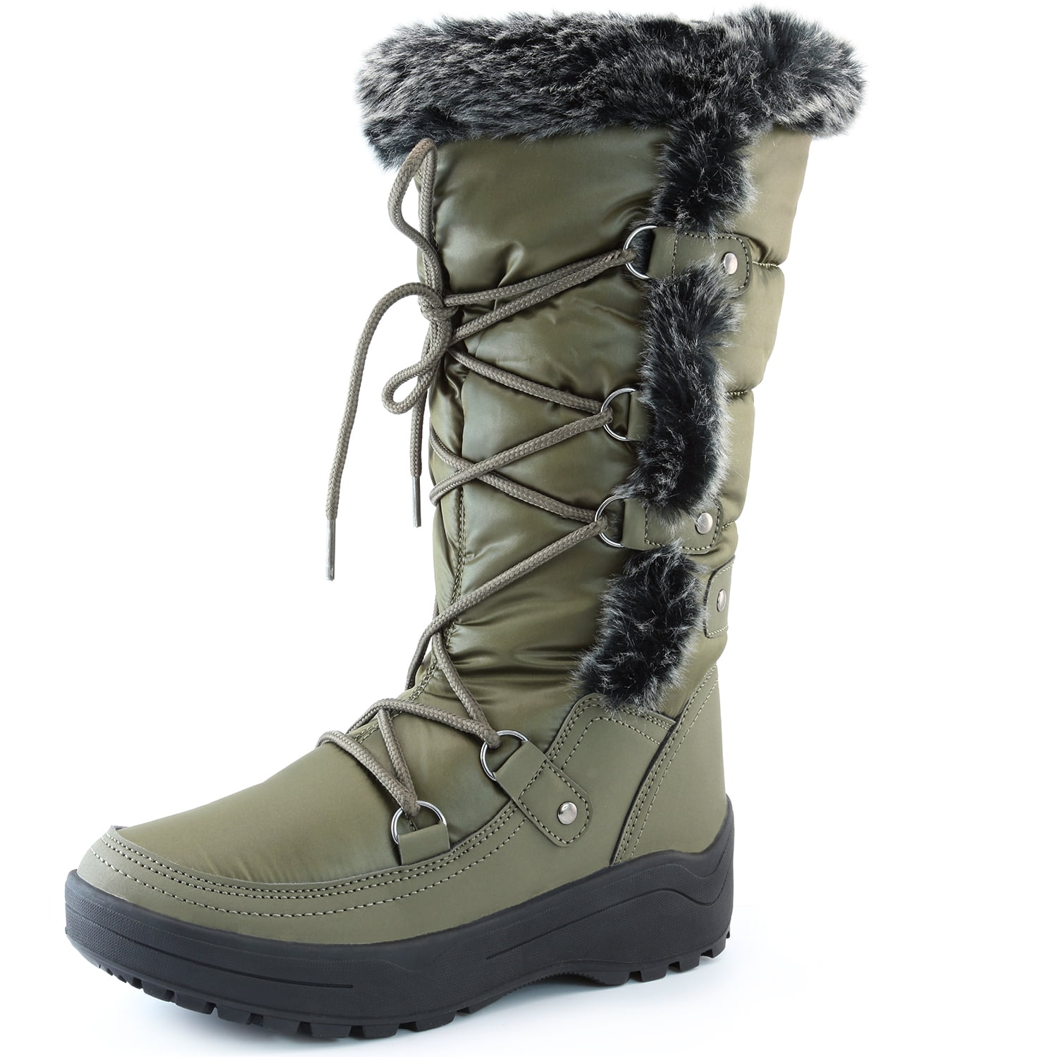 knee high fur lined winter boots