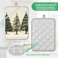 thumbnail image 6 of Yayeee Pot Holders Kitchen Heat Resistant with Pocket 7"x9.8" Cotton Oven Cooking Hot Pads, Cartoon Christmas Trees, 6 of 7