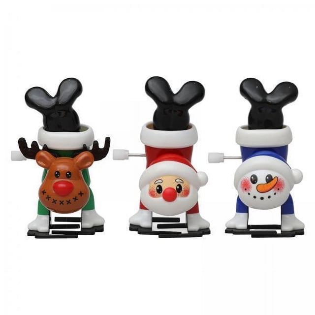 Juguetes de cuerda,Juguetes de cuerda navideños Decoraciones navideñas,Juguetes de cuerda Papá Noel Muñeco de nieve Reno,Juguetes mecánicos para caminar y saltar Decoración del