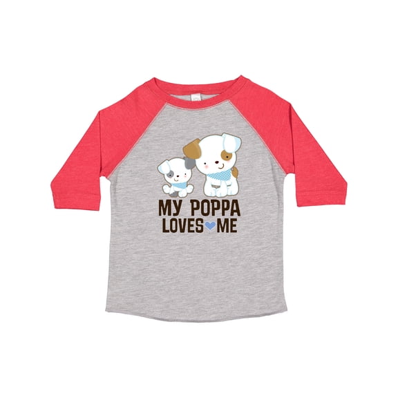 Inktastic My Poppa Loves Me Grandson Boys Toddler T-Shirt