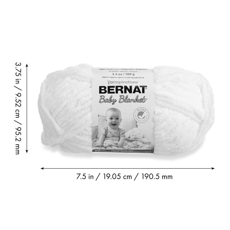 Bernat Baby Blanket Tiny Yarn (100 G/3.5 Oz), Brown Bear