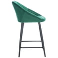 thumbnail image 5 of SAFAVIEH Zorica Tufted Counter Stool, Emerald/Black (21.3 in. W x 20.8 in. D x 25.5 in. H), 5 of 12