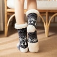 thumbnail image 5 of Christmas Socks Women Men Home Fuzzy Winter Warm Slipper Socks Novelty Xmas Tree Santa Claus New Year Party Coral Fleece Cozy Socks Decor Funny Gift, 5 of 8