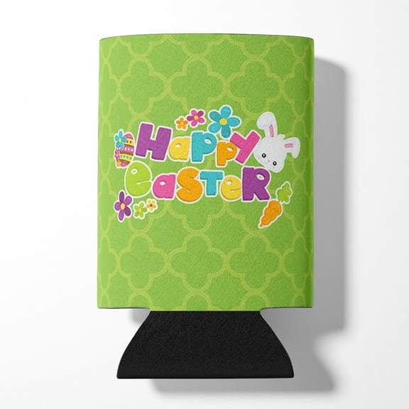 Happy Easter Green Quatrafoil Can or Bottle Hugger