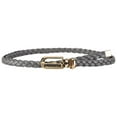thumbnail image 3 of Womens Braided PU Leather Narrow Thin Buckle Strap Waist Belt, 3 of 4