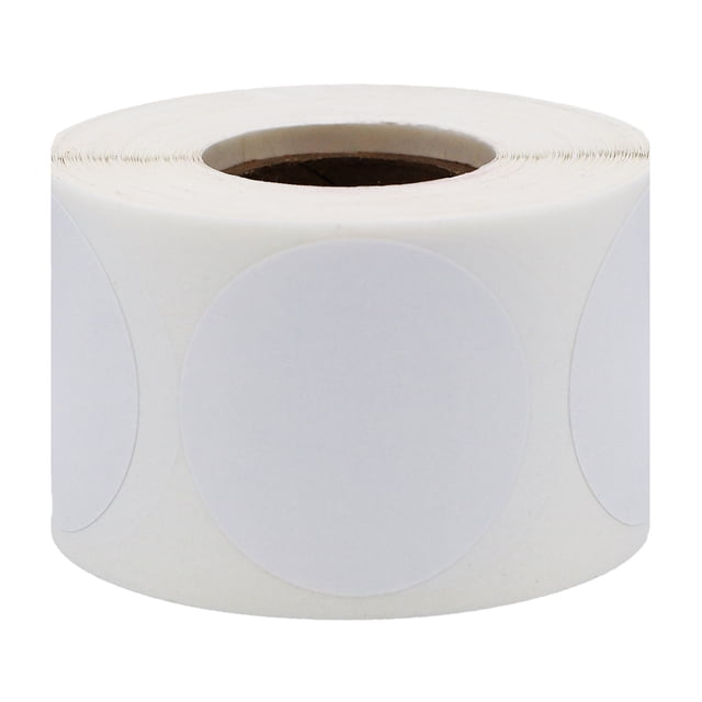 Autocollants Ronds Blancs / 1.5 Pouces Pouces Rond / Lot de 500