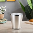 thumbnail image 2 of HOMEMAXS  Garbage Can Chrome Bathroom Trash Litter Automatic Office Silver, 2 of 8