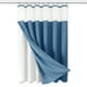 thumbnail image 1 of Cortina de ducha con textura de lino sin necesidad de ganchos con forro de tela a presión, cortinas de ducha de lujo para decoración de hotel para baño, impermeables y lavables, 1 of 5