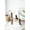 Catry 28" Beige 3Level Cat Tree with Hammock Scratching Post Tower