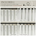 thumbnail image 5 of Beige White Pinch Pleated Linen Curtains 80 Inch Length 2 Panels for Living Dining Room Ivory Cream Light Filtering Textured Semi Sheer Pleated Privacy Drapes for Modern Window Back Tab with Hooks, 5 of 9