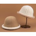 thumbnail image 3 of CoCopeaunt Women Knit Bucket Hat Trendy Fluffy Winter Cozy Wool Plush Girls Students Domed Fisherman Cap, 3 of 6