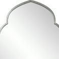 thumbnail image 4 of 38 Inch Wood Wall Mirror, Moroccan Style, Antique Silver, Saltoro Sherpi, 4 of 5