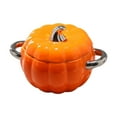 thumbnail image 2 of Baoblaze Ceramic Stew Pot Easy to Clean Soup Pot Pumpkin Casserole Pot Dessert Salad Bowl Orange, 2 of 8