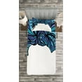 thumbnail image 3 of Ambesonne Octopus Quilted Bedspread Set 2 Pcs, Abstract Marine Pattern, Twin Size, Violet Blue Turquoise, 3 of 3
