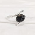 thumbnail image 3 of Natural Black Tourmaline Ring, Rough Tourmaline Ring, October Birthstone, Cross Band, 925 Sterling Silver, Womens Ring, Christmas, Thanksgiving, Handmade, Statement Jewelry, Raw Gemstone Jewelry, 3 of 5