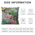 thumbnail image 5 of Nawypu  Flamingo Decorative Pillow Cover, Tropical Flowers Flamingo Lumbar Pillow Cover Modern Farmhouse Cushion Case Home Decor for Living Room Patio Sofa Couch Chair, 5 of 5