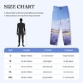 thumbnail image 4 of Sigee Lavender Fields Under Blue Sky print Men's Pajama Pants Lounge Sleep Bottoms with Elastic Waistband and Pockets-Small, 4 of 6