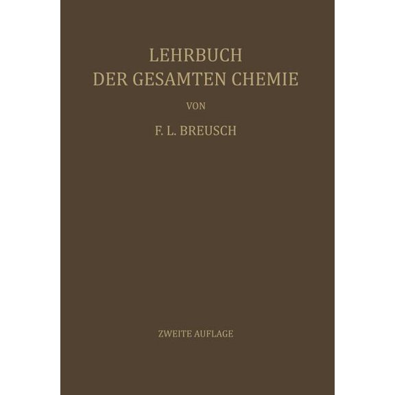 Lehrbuch Der Gesamten Chemie, (Paperback)