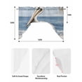 thumbnail image 5 of Coastal Pelican Swag Valances for Windows, Small Curtains Drapes, Modernism Art Oil Painting Birds Kitchen Window Curtains Over Sink Rod Pocket Window Treatment Valance for Bedroom/Bathroom 56"x36", 5 of 5