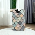 thumbnail image 6 of Yayeee Freestanding Laundry Hamper with Handle Collapsible Large Storage Basket for Clothes, Green Art Pattern, 6 of 7