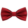 thumbnail image 2 of Eosunjian Men Bow Tie Formal Business Style Exquisite Satin Bright Color Smooth Solid Color Party Banquet Wedding Groom Bow Clothes Accessories Wine Red, 2 of 13