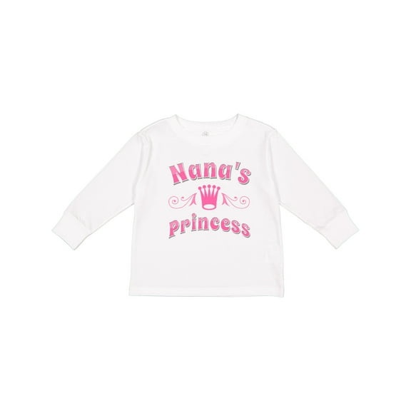 Inktastic Nanas Princess Granddaughter Girls Long Sleeve Toddler T-Shirt