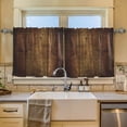 thumbnail image 2 of Yayeee Kitchen Curtains Tier Set of 2 Light Filtering 57"x36" Over Sink Window Panels, Wood Grain, 2 of 7