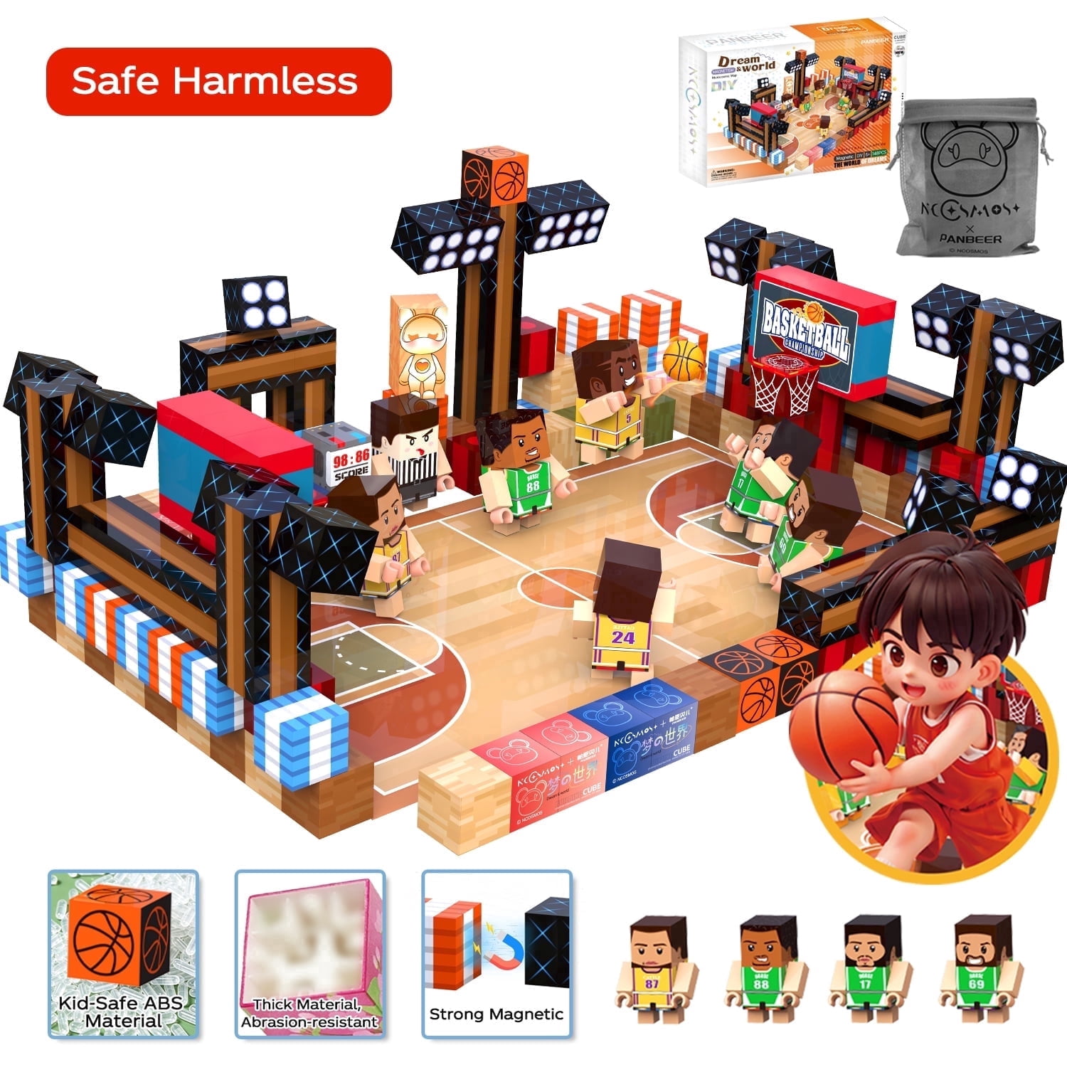 Annexfun Magnetic Blocks 100PCS Magnetic Building Set for Kids
